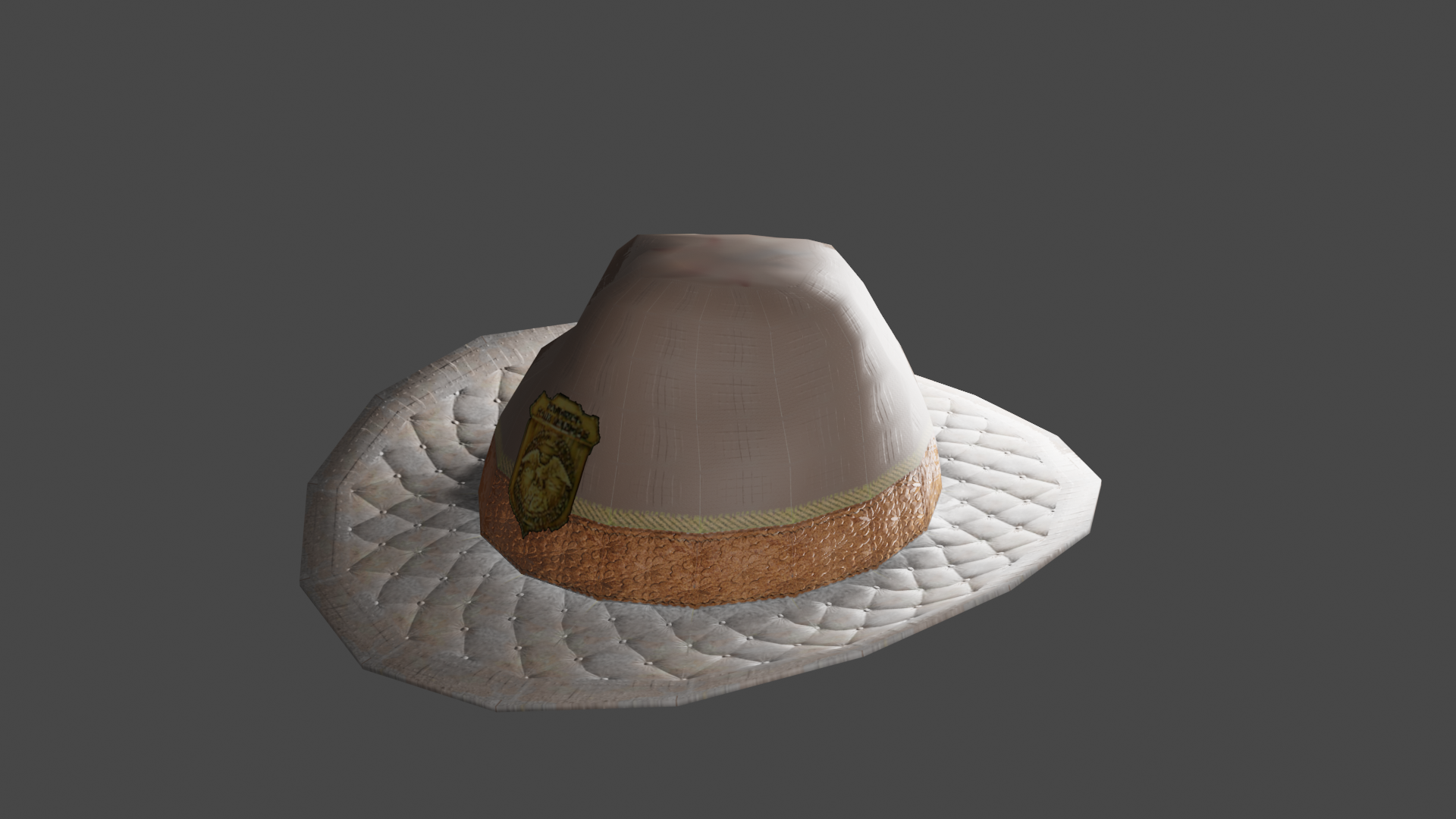 Cowboy Hat (with Park Ranger Badge) (LOW-POLY) preview image 1